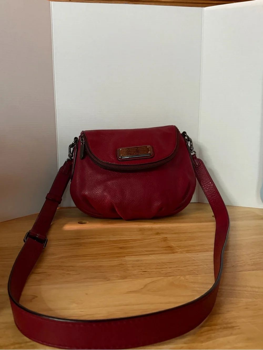Marc by Marc Jacobs New Q Mini Natasha Red Leather Crossbody